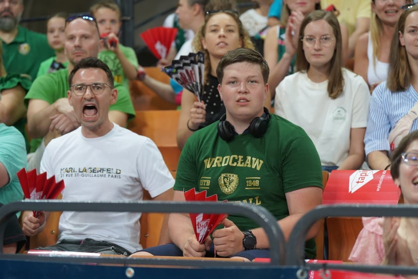 Mecz Śląska Wrocław z Treflem Sopot w Hali Stulecia.