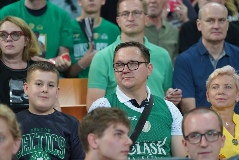 Mecz Śląska Wrocław z Treflem Sopot w Hali Stulecia.