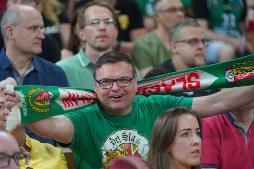 Mecz Śląska Wrocław z Treflem Sopot w Hali Stulecia.