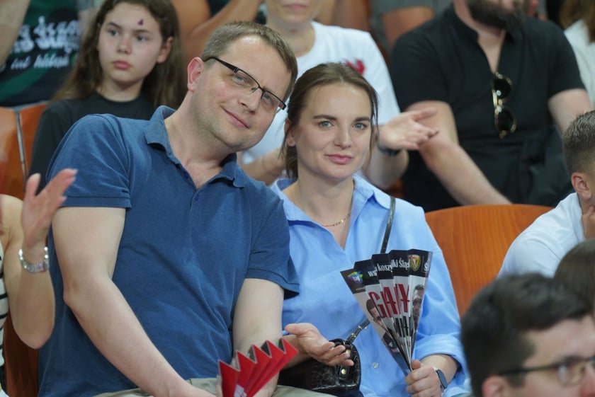 Mecz Śląska Wrocław z Treflem Sopot w Hali Stulecia.