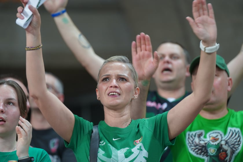 Mecz Śląska Wrocław z Treflem Sopot w Hali Stulecia.