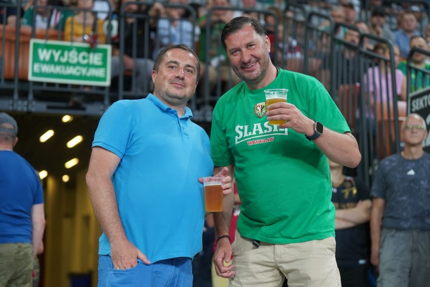 Mecz Śląska Wrocław z Treflem Sopot w Hali Stulecia.