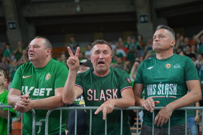 Mecz Śląska Wrocław z Treflem Sopot w Hali Stulecia.