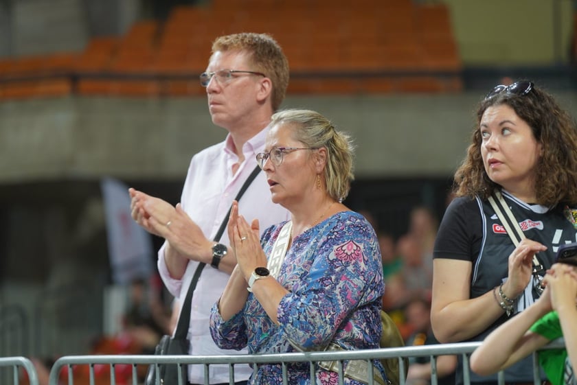 Mecz Śląska Wrocław z Treflem Sopot w Hali Stulecia.