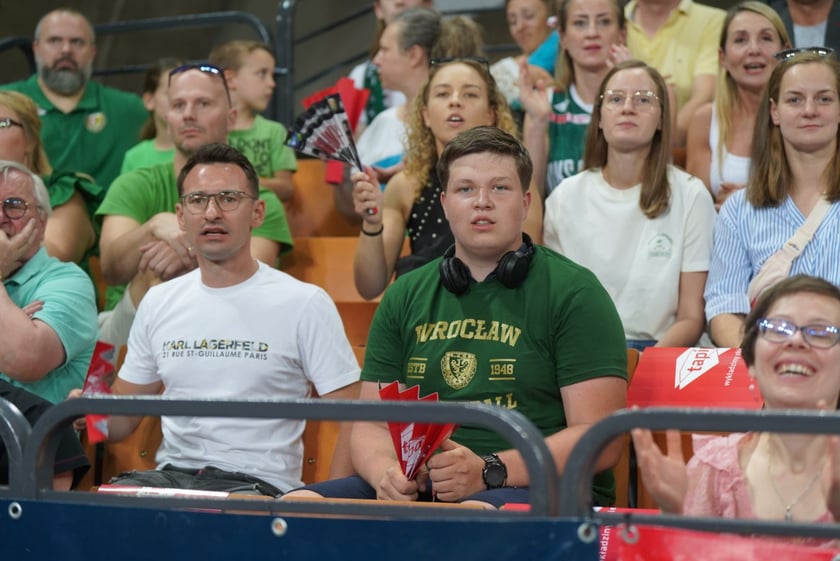 Mecz Śląska Wrocław z Treflem Sopot w Hali Stulecia.