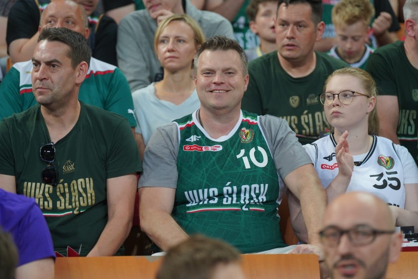 Mecz Śląska Wrocław z Treflem Sopot w Hali Stulecia.