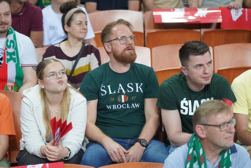 Mecz Śląska Wrocław z Treflem Sopot w Hali Stulecia.