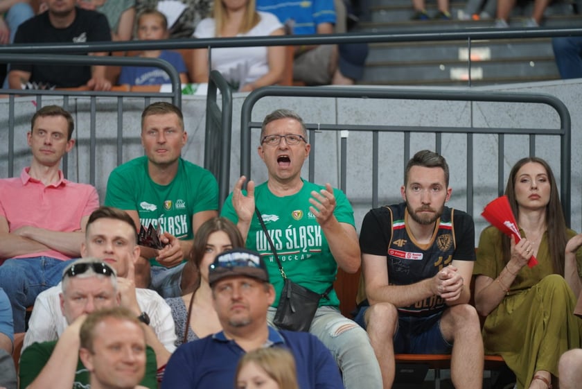 Mecz Śląska Wrocław z Treflem Sopot w Hali Stulecia.