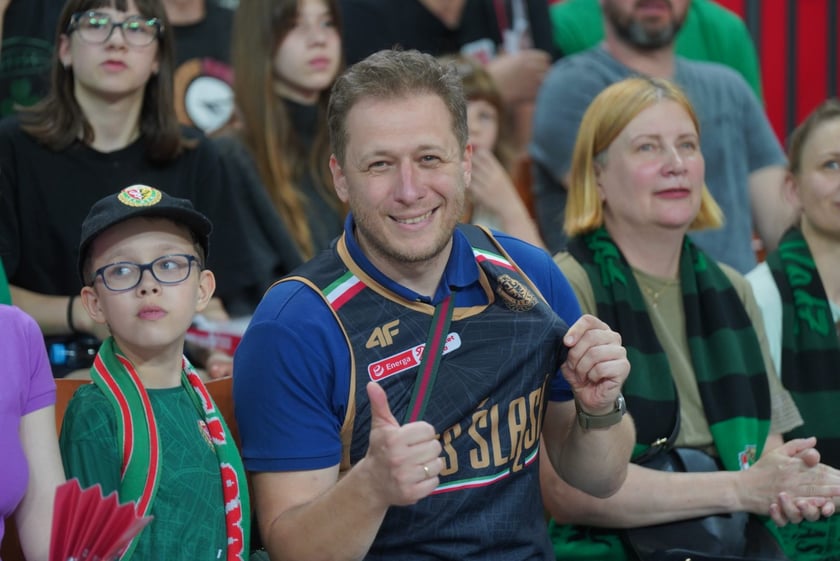 Mecz Śląska Wrocław z Treflem Sopot w Hali Stulecia.