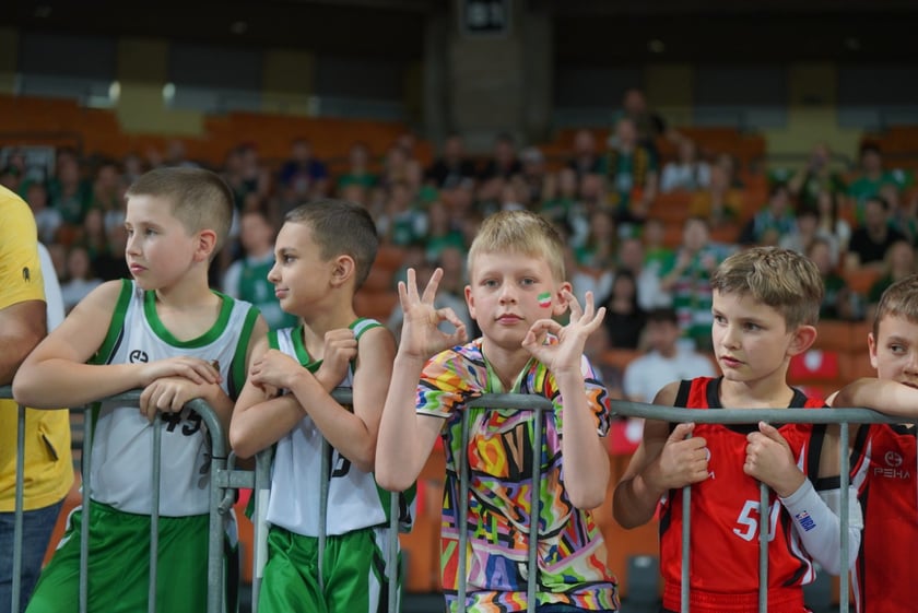 Mecz Śląska Wrocław z Treflem Sopot w Hali Stulecia.