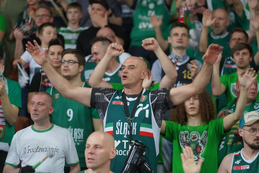 Mecz Śląska Wrocław z Treflem Sopot w Hali Stulecia.