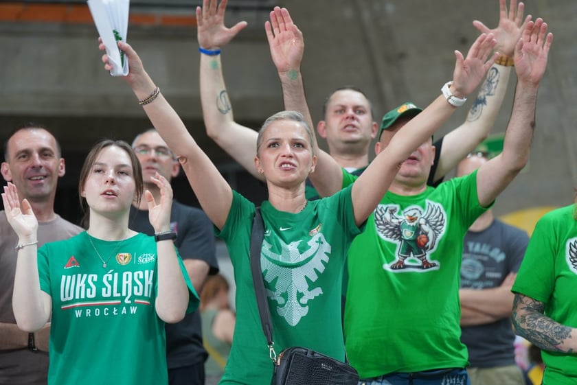 Mecz Śląska Wrocław z Treflem Sopot w Hali Stulecia.