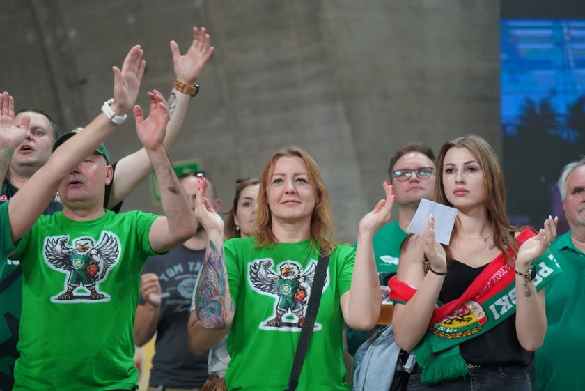 Mecz Śląska Wrocław z Treflem Sopot w Hali Stulecia.