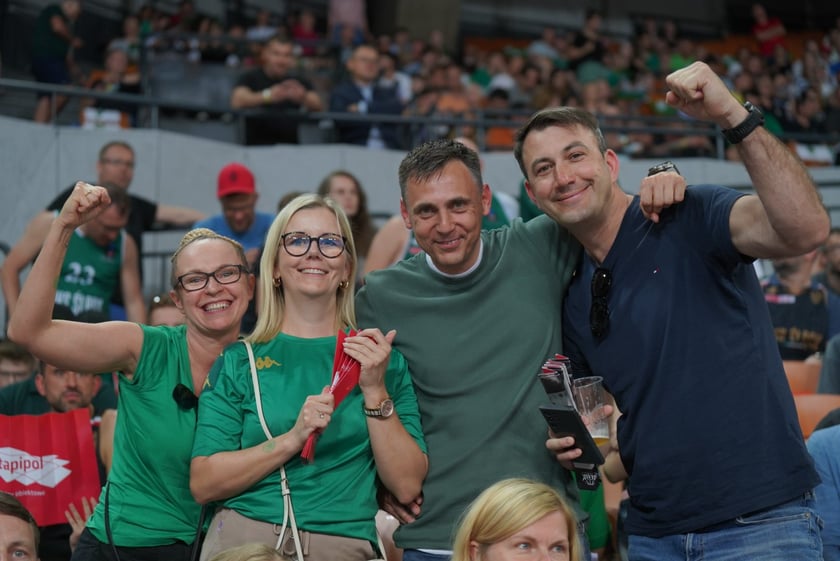 Mecz Śląska Wrocław z Treflem Sopot w Hali Stulecia.