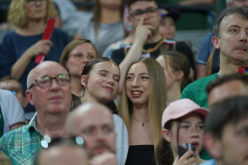 Mecz Śląska Wrocław z Treflem Sopot w Hali Stulecia.