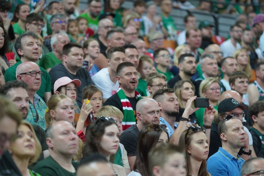 Mecz Śląska Wrocław z Treflem Sopot w Hali Stulecia.