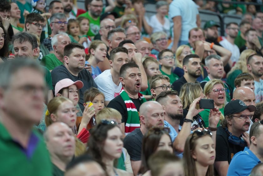 Mecz Śląska Wrocław z Treflem Sopot w Hali Stulecia.