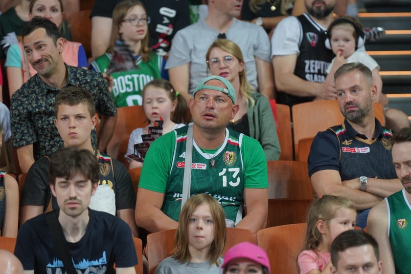Mecz Śląska Wrocław z Treflem Sopot w Hali Stulecia.