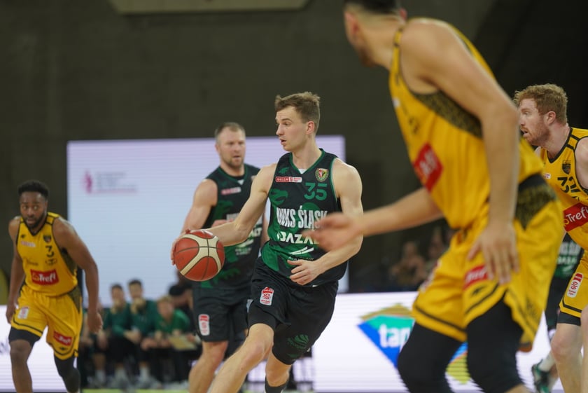 Mecz Śląska Wrocław z Treflem Sopot w Hali Stulecia.