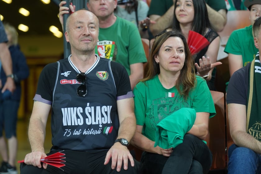 Mecz Śląska Wrocław z Treflem Sopot w Hali Stulecia.