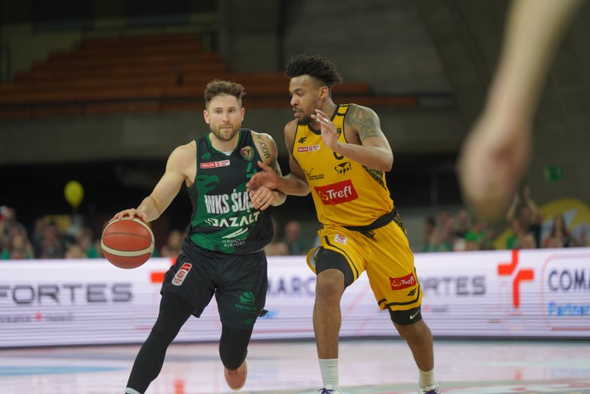 Mecz Śląska Wrocław z Treflem Sopot w Hali Stulecia.