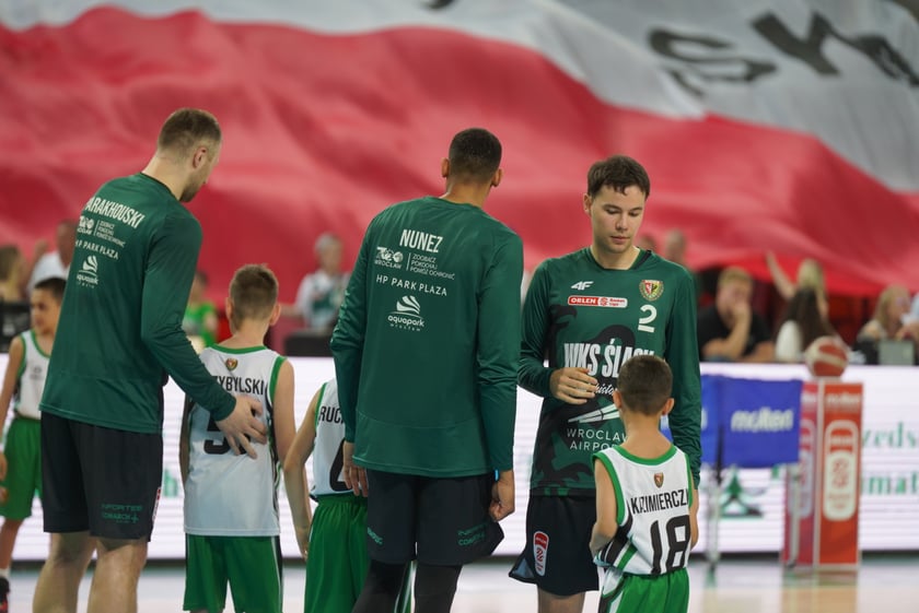 Mecz Śląska Wrocław z Treflem Sopot w Hali Stulecia.