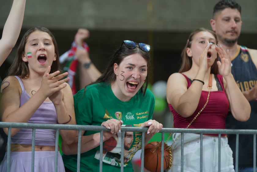 Mecz Śląska Wrocław z Treflem Sopot w Hali Stulecia.