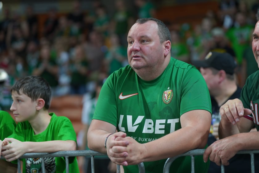 Mecz Śląska Wrocław z Treflem Sopot w Hali Stulecia.