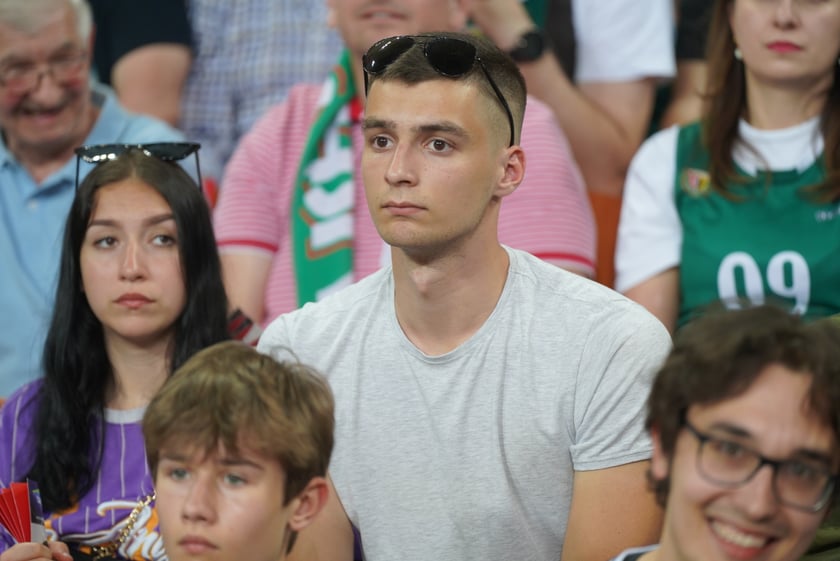 Mecz Śląska Wrocław z Treflem Sopot w Hali Stulecia.