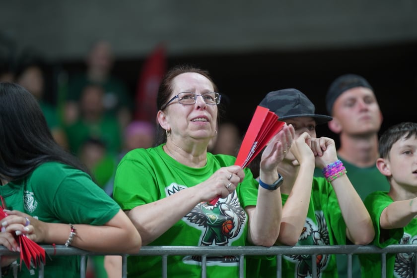 Mecz Śląska Wrocław z Treflem Sopot w Hali Stulecia.