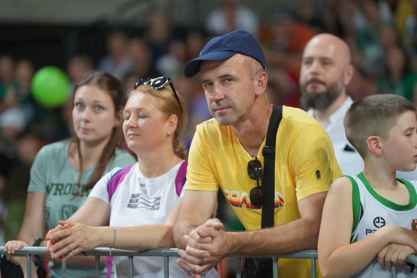 Mecz Śląska Wrocław z Treflem Sopot w Hali Stulecia.