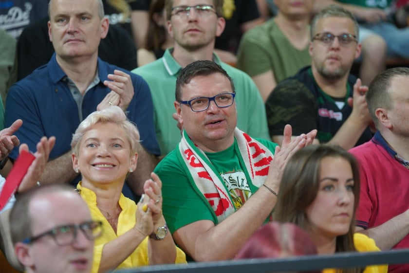 Mecz Śląska Wrocław z Treflem Sopot w Hali Stulecia.