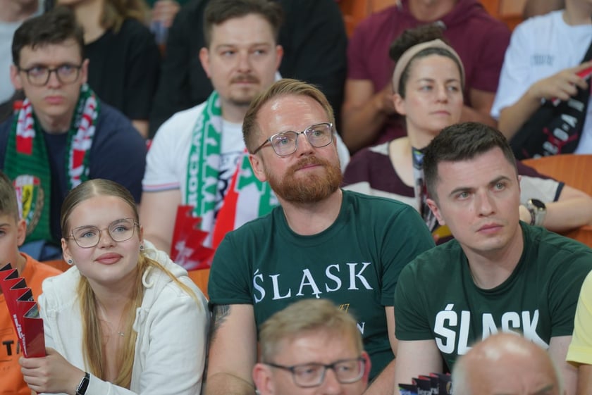 Mecz Śląska Wrocław z Treflem Sopot w Hali Stulecia.