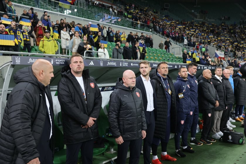 Mecz Ligi Narodów UEFA Ukraina - Czechy na Tarczyński Arenie Wrocław. Zdjęcia kibiców