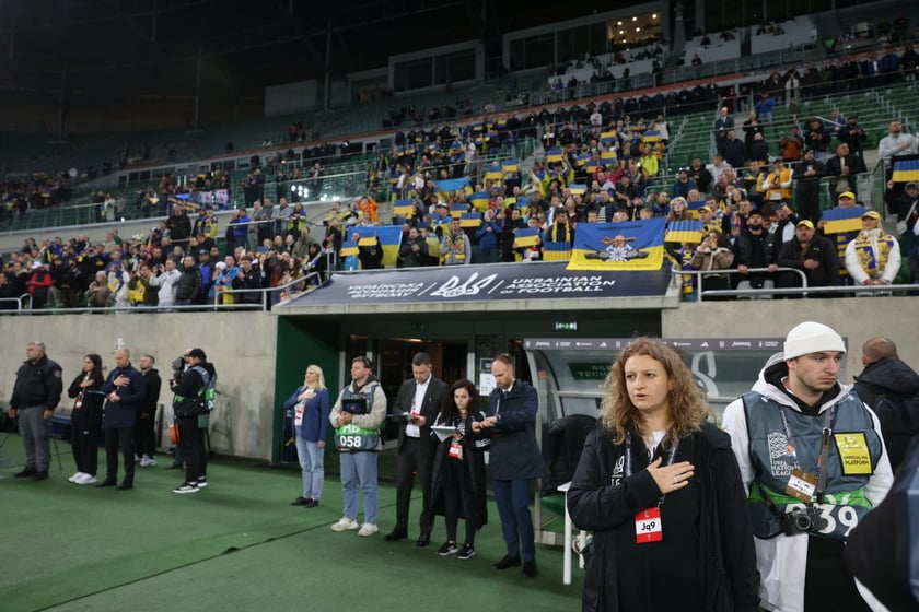 Mecz Ligi Narodów UEFA Ukraina - Czechy na Tarczyński Arenie Wrocław. Zdjęcia kibiców