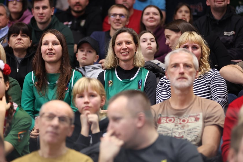 Kibiece w Hali Orbita na meczu WKS Śląsk Wrocław - Dziki Warszawa