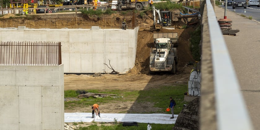 Budowa nowych mostów Chrobrego, wrzesień 2022