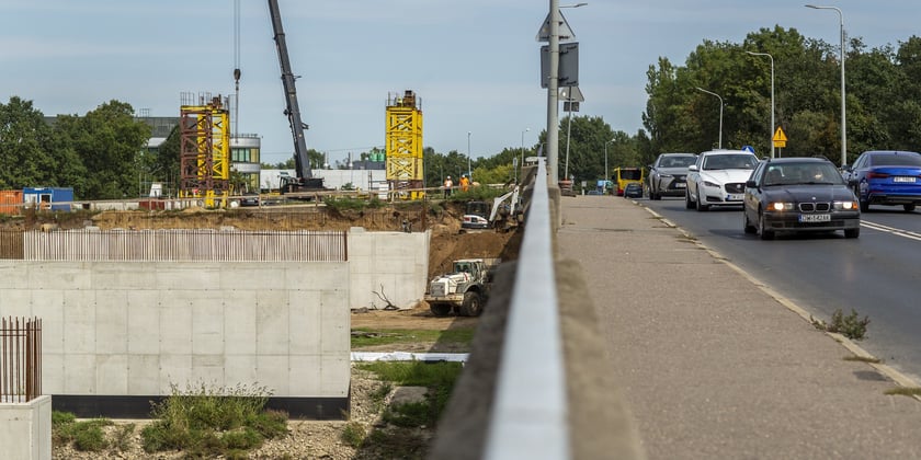 Budowa nowych mostów Chrobrego, wrzesień 2022