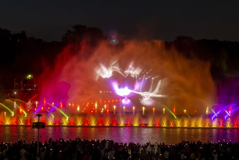Wrocławska Fontanna Multimedialna podczas otwarcia sezonu