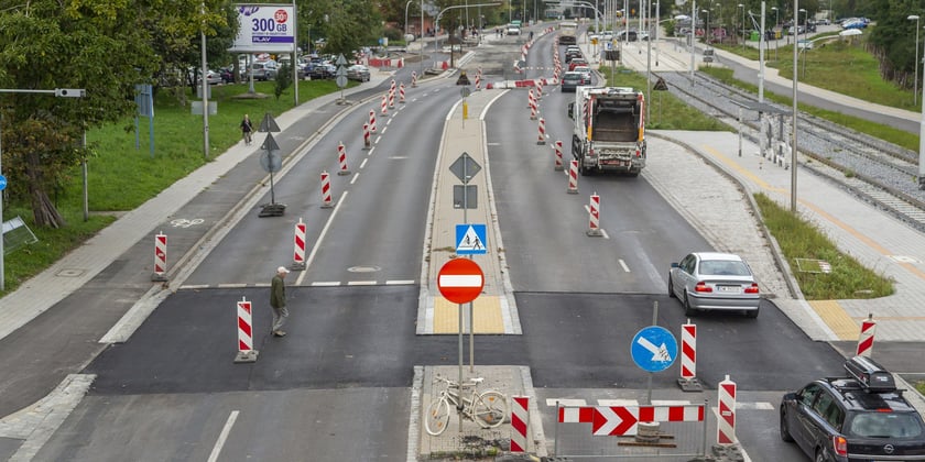 Budowa trasy tramwajowej przez Popowice, wrzesień 2022