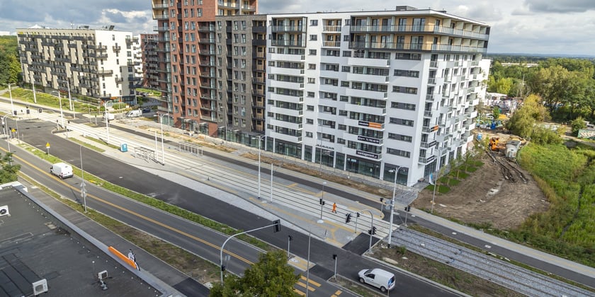 Budowa trasy tramwajowej przez Popowice, wrzesień 2022