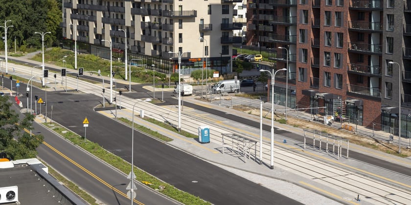 Budowa trasy tramwajowej przez Popowice, wrzesień 2022