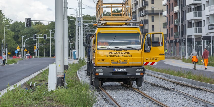 Budowa trasy tramwajowej przez Popowice, wrzesień 2022