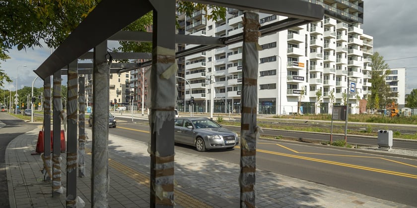 Budowa trasy tramwajowej przez Popowice, wrzesień 2022