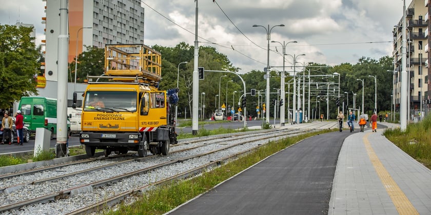 Budowa trasy tramwajowej przez Popowice, wrzesień 2022