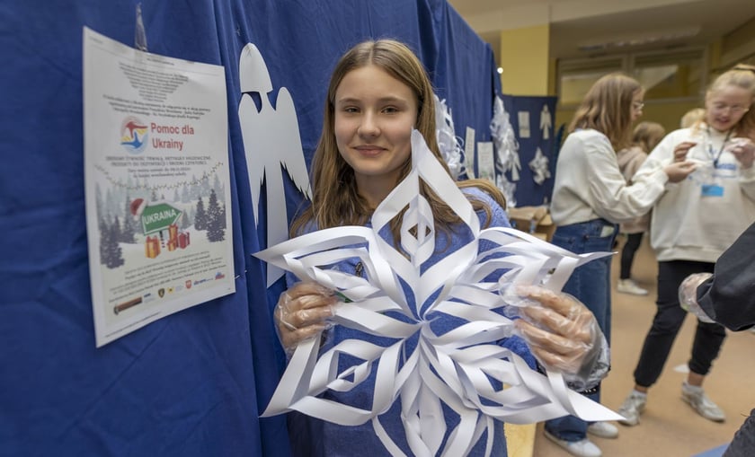 Uczniowie i nauczyciele ze Szkoły Podstawowej nr 17 przy ul. Wieczystej uczestniczą w akcji charytatywnej ?Pomoc dla Ukrainy?.