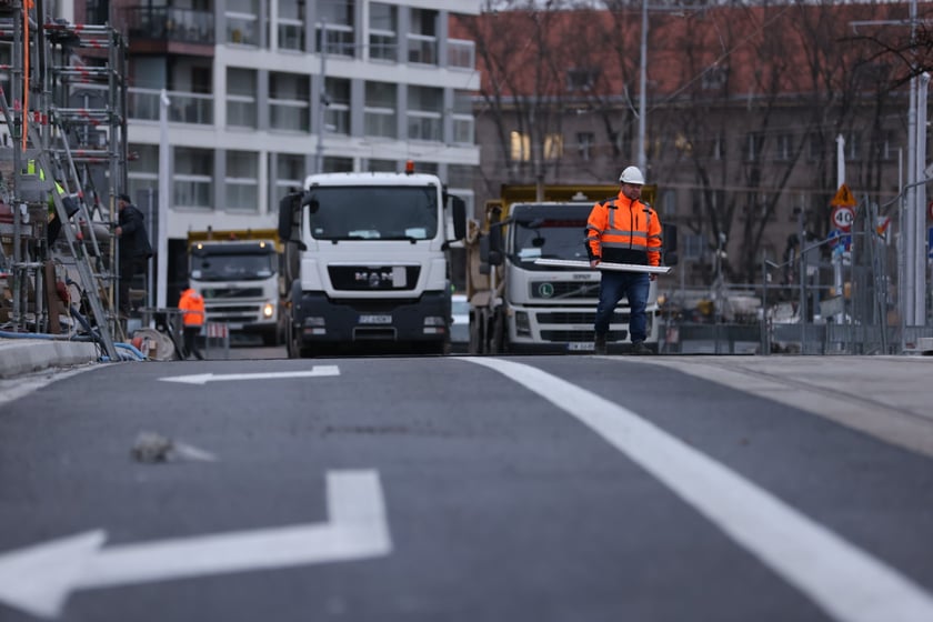 Próba obciążenia na mostach Pomorskich - 10 stycznia 2023