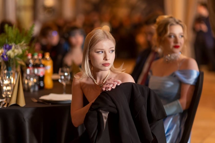 Na zdjęciu licealiści III LO na balu studniówkowym 21.01.2023 r.