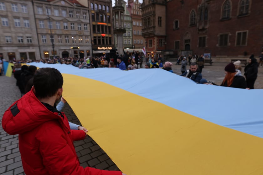 Wrocławskie uroczystości w rocznicę bohaterskiego oporu Ukraińców przeciwko rosyjskiej inwazji