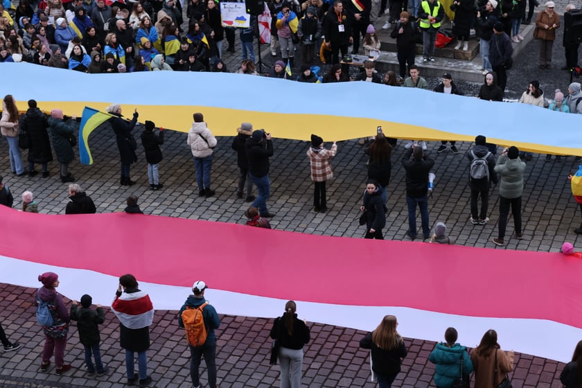 Wrocławskie uroczystości w rocznicę bohaterskiego oporu Ukraińców przeciwko rosyjskiej inwazji